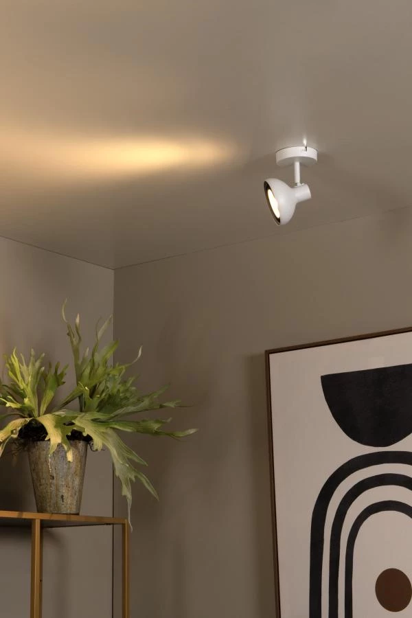 Lucide SENSAS - Ceiling spotlight - 1xGU10 (ES111) - White - atmosphere 1